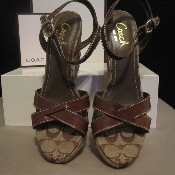Coach Alina Patchwork Wedge 8.5 - Picture 6 of 8